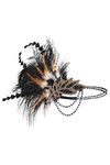 BABEYOND Feather Headpiece Sequined Showgirl Flapper Headband 1920s Accessories (style 1)