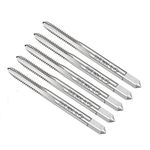 CoCud Thread Milling Taps, 10#-24 UNC Thread 2B, High Speed Steel Machine 3 Straight Flutes Screw Threading Tool - (Applications: for Tapping Drilling Machine), 5-Pieces