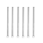 SPYLX Glass Stirring Rod with Flat Face Paddle Long Stirrer Multipurpose for Cocktail or Liquid Chemicals Laboratory (250 MM) - Pack of 2