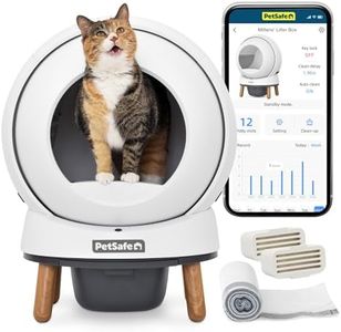 PetSafe ScoopFree SmartSpin Automatic Self-Cleaning Cat Litter Box – App Controlled with Health Monitoring – Works with Any Litter – Up to 2 Weeks of Hands-Free Cleaning