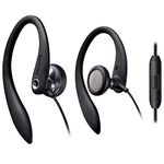 PHILIPS Wired Over The Ear Sport Earbuds with Mic, Earphones for Sports, Running and Gym ( Black)