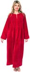 Bath & Robes Women's Chenille Full Length 100% Cotton Robe Medium Cherry Red