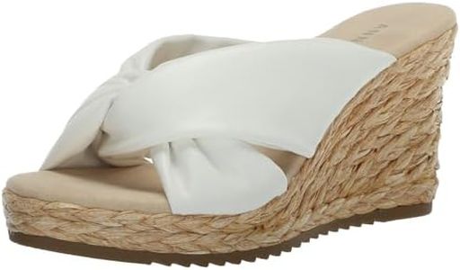 Anne Klein Women's Winnie Espadrille Wedge Sandal, Off-white, 7.5