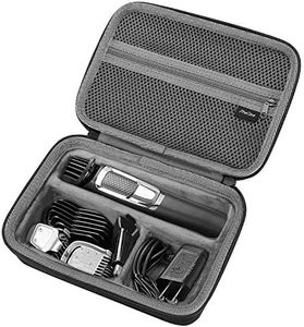 ProCase Hard Travel Case for Philips Norelco Multigroom Series 3000 5000 7000 MG3750 MG5750/49 MG7750/49 Men's Electric Trimmer Shaver and Attachments -Black