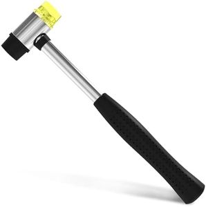 Small Rubber Mallet Hammer Tool - 25mm Non Marring Hammer Tapping Block for Vinyl Plank Flooring Mallet Rubber Hammer Small Hammer for Crafts Jewelry Hammer Nylon Mallet Double Faced Hammer