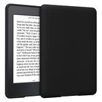 kwmobile Case Compatible with Amazon Kindle Paperwhite - TPU e-Reader Back Cover - (for 2017 and older) Black Matte