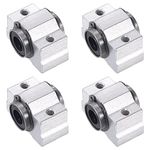 sourcing map SCV10UU Linear Ball Bearing Slide Block Units, 10mm Bore Diameter 4pcs