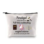 MBMSO Paralegal Gifts for Women Legal Assistant Cosmetic Bag Paralegal Unicorn Gift Travel Pouch Paralegal Appreciation Gift, Paralegal bag, medium