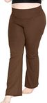 STRETCH IS COMFORT Women's Yoga Pants All Brown 6X