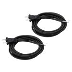 uxcell 8Ft 18/2 Cloth Covered Lamp Cord with Plug, 2 Pcs Vintage Electrical Lamp Cord with Stripped Ends for Extension Wiring DIY Repairing, Black