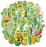 51pcs Funny Pickle Stickers, Cartoo