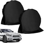 2 Pieces Caravan Wheel Arch Cover, Caravan Wheel Covers, Wheel Covers, Tire Cover, Protective Cover, Suitable for 27-29 Inch Tires, Caravan, Motorhome, Car, Black