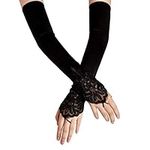 SAVITA Fingerless Long Gloves Pierc