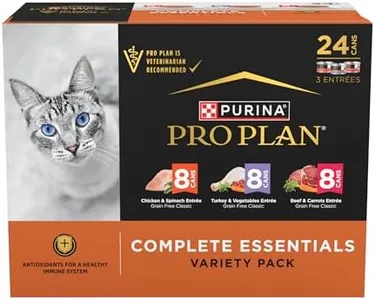 Purina Pro Plan Complete Essentials Chicken, Turkey and Beef Grain Free Wet Cat Food Variety Pack - (24) 3 oz. Cans