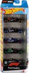 Hot Wheels Toy Cars Formula 1 5-Pac