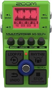 ZOOM MS-90LP+ Looper Pedal for Guitar and Bass, 32-bit float, 100 loops, 90 minutes per loop, max. 13 hours of recording, layers, effects & rhythm patterns, live & studio