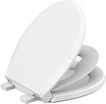 CCBELLO Help Grow AI800 Toilet Seat with Built in Potty Seat, Quick-Release Hinges, Quiet Close, Round, Aviation Material, White(16.5”)