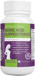 Intimate Rose Boric Acid Suppositories - Manages Odor - Promote pH Balance for Women Vaginal-Health - 30-Count Medical Grade Boric Acid (600mg)