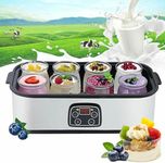 Ultimate Yogurt Makers, 1400ml Yoghurt Maker With 8 Pcs Glass Jars, Yogurt Maker Machine With Lcd Display And Timer, Adjustable Temperature, For Organic Probiotic Yogurt, Health Birthday Gift