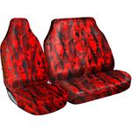 rhinos autostyling FOR FORD TRANSIT MK5 MK6 MK7 MK8 - Heavy Duty Van Seat Covers Single Drivers And Double Passengers Seat Covers - 2 + 1 - Red Camouflage Military