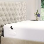 DREAMCARE King Fitted Sheet Deep Pocket Up to 15in - King Size Fitted Sheet - Hotel Luxury Bedding King - Ultra Soft Brushed Microfiber - Shrink & Fade Resistant - (King, White)