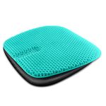 Gel Seat Cushion for Long Sitting, Gel Cushions for Pressure Sores Relief, Double Thick Gel Cushion for Sitting, Seat Cushions for Office Chairs with Breathable Nonslip Cover