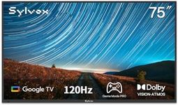 SYLVOX Outdoor TV, 120Hz Gaming TV for Outside, 75" IP56 Weatherproof TV