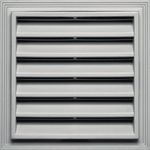 Builders Edge Square Exterior Wall Gable Vent, Grey, 12 x 12-Inch Size