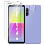 For Sony Xperia 10 IV [2 pack] Screen Protector + [2 pack] Kamera Glass,Anti-Scratch,Bubble-Free Protective Film,High Transparency, Scratchproof oilproof,Anti-fingerprint.