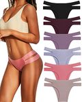 FINETOO Pack of 6 Women's Seamless Briefs Set Sexy Underwear for Women Brazilian Briefs Seamless Hipster Soft Underwear Comfortable Lingerie Women Invisible Panties S-XL