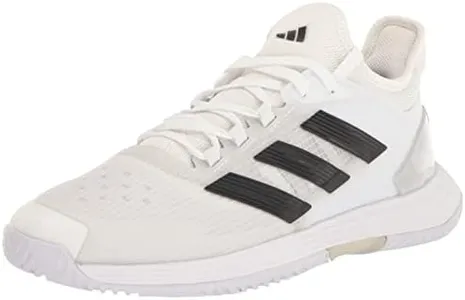 adidas mens Adizero Ubersonic 4.1 White/Core Black/Matte Silver 10