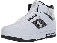 British Knights Men's Kings Sl Sneaker, White/Black/Silver, 13