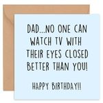 Dad Birthday Cards - Funny - Dad Birthday Card - Birthday Card Dad - Happy Birthday Dad - from Son Daughter - 50th 60th 70th 75th Step -14cm