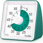 Secura 60 Minute Essential Visual Timer for Kids, Countdown Clock Timer for Special Education, Classroom, School, Desk, Home, Office, Silent Non-Ticking Time Management Tool (Dark Green & Dark Green)