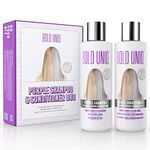 Purple Shampoo & Conditioner For Blonde Hair Set. Removes Brassy Yellow Tones. For Blonde, Platinum, Ash, Silver & Grays. Moisturizes Dry & Damaged Hair. Paraben & Sulfate Free, Cruelty Free & Vegan