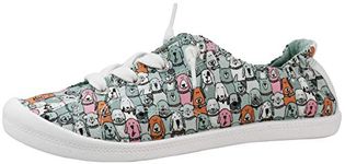 Skechers Womens Beach Bingo - Dog House Party Green/Multi Sneaker -5 UK (8 US) (31965)