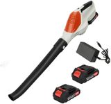 Calager Cordless Leaf Blower,Battery Leaf Blower with 2 Batteries,5 Adjustable Speeds,24V Battery Powered Leaf Blower,Lightweight Powerful Air Blower Garden Blower for Lawn Care,Patio,Yard