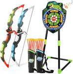 2 Pack Dinosaur LED Light Up Archery Set Indoor&Outdoor Toy for Boys Girl