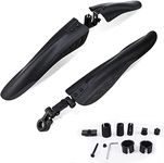 Bike Mudguard Set for 24/26/27.5 inch, Bicycle Fender Set 3 Parts-Universal Full Cover Thicken Widen Bicycle Mudguard Set Front and Rear Mud Guard Adjustable Bike Fender Mudflap for MTB Road Bike