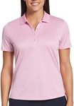 Callaway Women's Solid Swing Tech Short Sleeve Golf Polo Shirt Lilac Rose