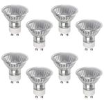 GU10 50W Halogen Bulbs, Pack of 8 GU10 Halogen Spotlights, 220-240V, 2800K Warm White, 700 Lumens, 40° Beam Angle, Dimmable GU10 Halogen Lights Bulbs