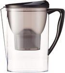 Amazon Basics 2.3L (4 Pints) Water Filter Jug with 1x30 Days Cartridge, BPA Free, Black