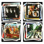 exciting Lives - Beatles Covers Coasters - Birthday Office Gift for Friends Music Lover Boyfriend - Set of 4