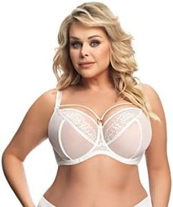 Selente My Secret K496 Reggiseno Donna a Coppa Morbida Curvy/Taglie Forti Coppe D-K con Salva bucato Incluso, Crema, IT 4H (EU 85H)