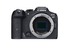 Canon Mirrorless Cameras EOS R7 Body - 32.5 MP APS-C Sized Image Sensor - Dual Pixel CMOS AF II - 4K UHD Video - In-Camera Compositing - LCD Touchscreen - UVC/UAC Compatible