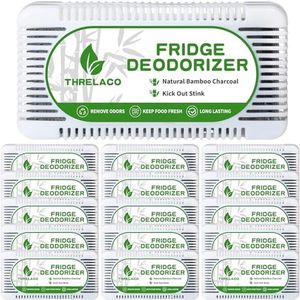 Threlaco 15 Pack Refrigerator Deodorizer Activated Charcoal Fridge Deodorizer Odor Eliminator for Refrigerators Wardrobe Closet Car Coolers and Basement