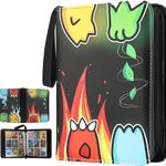 Card Binder, 9-Pocket Sleeves with 540 Cards Holder, Trading Waterproof, Corrugated Lining,Sports Cards Binder, TransparentCollection (9-Pocket)