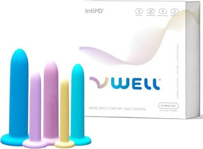 Silicone Pelvic Floor Muscle Dilator Exerciser Trainer Set by VWELL (Complete 5 Kit System)