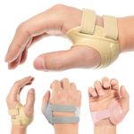 FORTEMOTUS CMC Thumb Brace, Thumb CMC Joint Support Stabilizer for Pain Relief, Tendonitis, Instability, Lightweight & Adjustable Thumb Support Brace for Men and Women (Khaki, Right Hand, Medium)