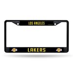 Rico Industries NBA Los Angeles Lakers Standard Chrome License Plate Frame, 6 x 12.25-"